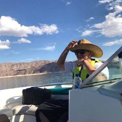 KOOL BREEZE SOLAR HAT Men's Cowboy Solar Hat With Built-in Fan - Solar Powered Straw Sun Hat - Brown (Large)