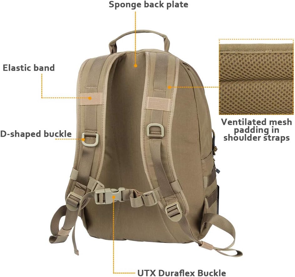 EXCELLENT ELITE SPANKER Military Tactical Backpack 18L Molle Backpacks Army Assault Survival Rucksack Pack (RGN)