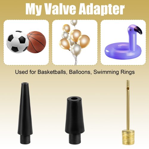 NQEUEPN 15pcs Bike Valve Adapter, Brass Bike Tire Valve Adapter Air Pump Needles Accessories Tool for Bicycle Gym Balloon Swimming Ring Basketball