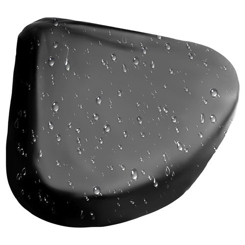 LONGDE Wide Bike Seat Cover Waterproof, 14"W x 11.5"L, XXL Oversized, PVC, Bicycle, Black