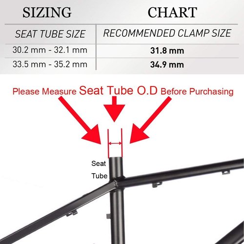 Corki Cycles 31.8MM Quick Release Bicycle Seatpost Clamp, Sandblasting Anodised Aluminum Alloy Black KC89