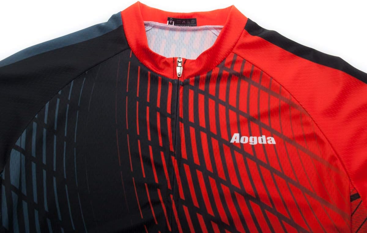 Aogda Cycling Jerseys Men Bike Shirts Team Biking Tops Bicycle Short Sleeves Clothing