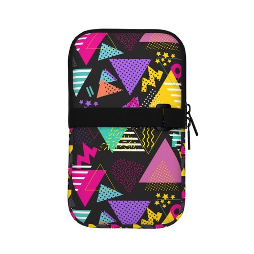 WtallasiSei Retro 80s 90s Geometric Water Bottle Pouch & Armband for Stanley Cup Accessories Yoga Gym Sports Water Bottle Bag for Men Women Hiking Running