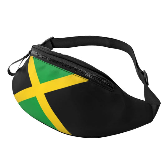 Flag of Jamaica Fanny Pack Crossbody Waist Bag Pack for Men Women. Belt Bag for Travel Walking Running Hiking Fishing.