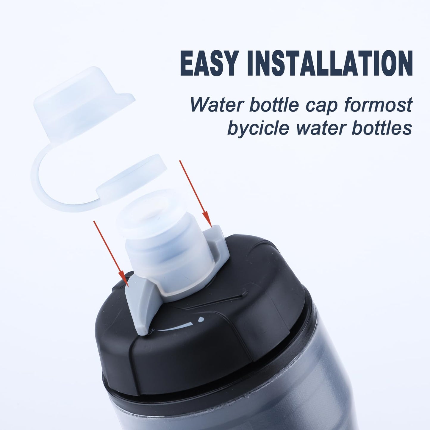 4pcs Mud Caps for Bottles, Transparent Bike Bottle Cap Top BPA Free Bike Water Bottle Mud Cap for Podium Peak Fitness Bottles Bike Bottle Cap Top