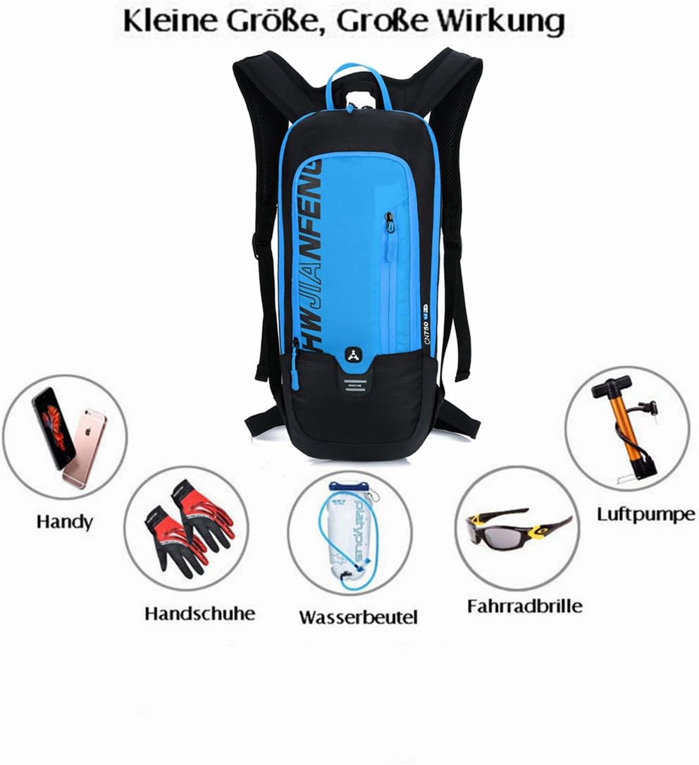 WINDCHASER Cycling Backpack, 10L Bicycle Backpack Waterproof Breathable Bag for Outdoor Travel Hiking Climbing Biking Running Skiing (Black)