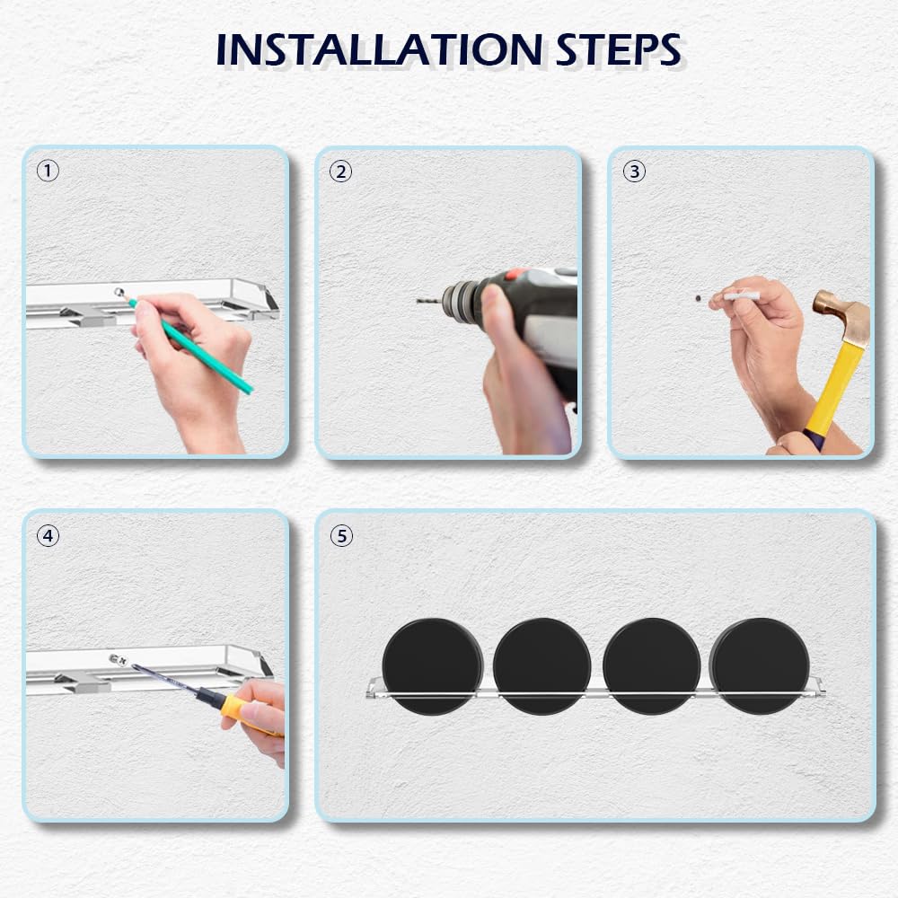 FEYRUN Clear Hockey Pucks Wall Display for 4 Pucks, Premium Acrylic Showcase for Autographed Souvenir Memorabilia