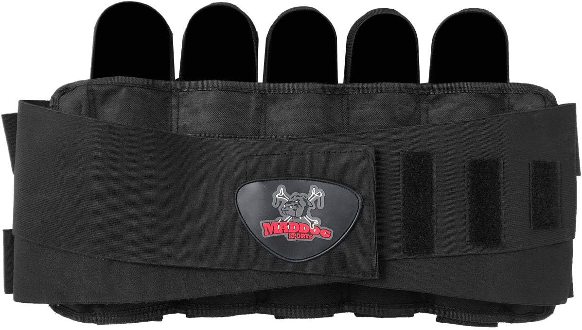 Maddog Pro 3+2 Paintball Harness Pod Pack | Pod Ejection | Adjustable Elastic Velcro Belt