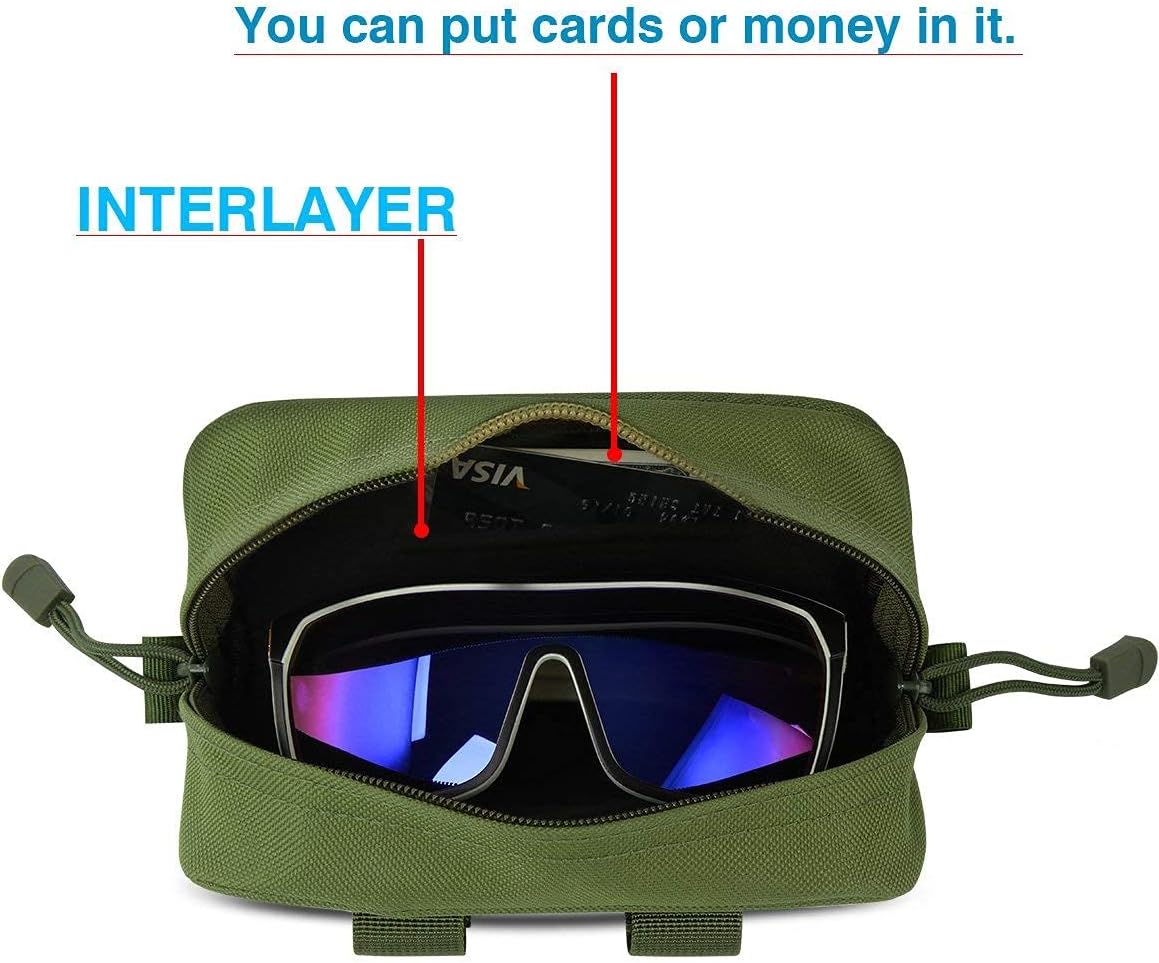 IronSeals Extra Large Tactical Molle Sunglasses Case Anti-Shock Semi-hard Clamshell Glasses Case, X-Large