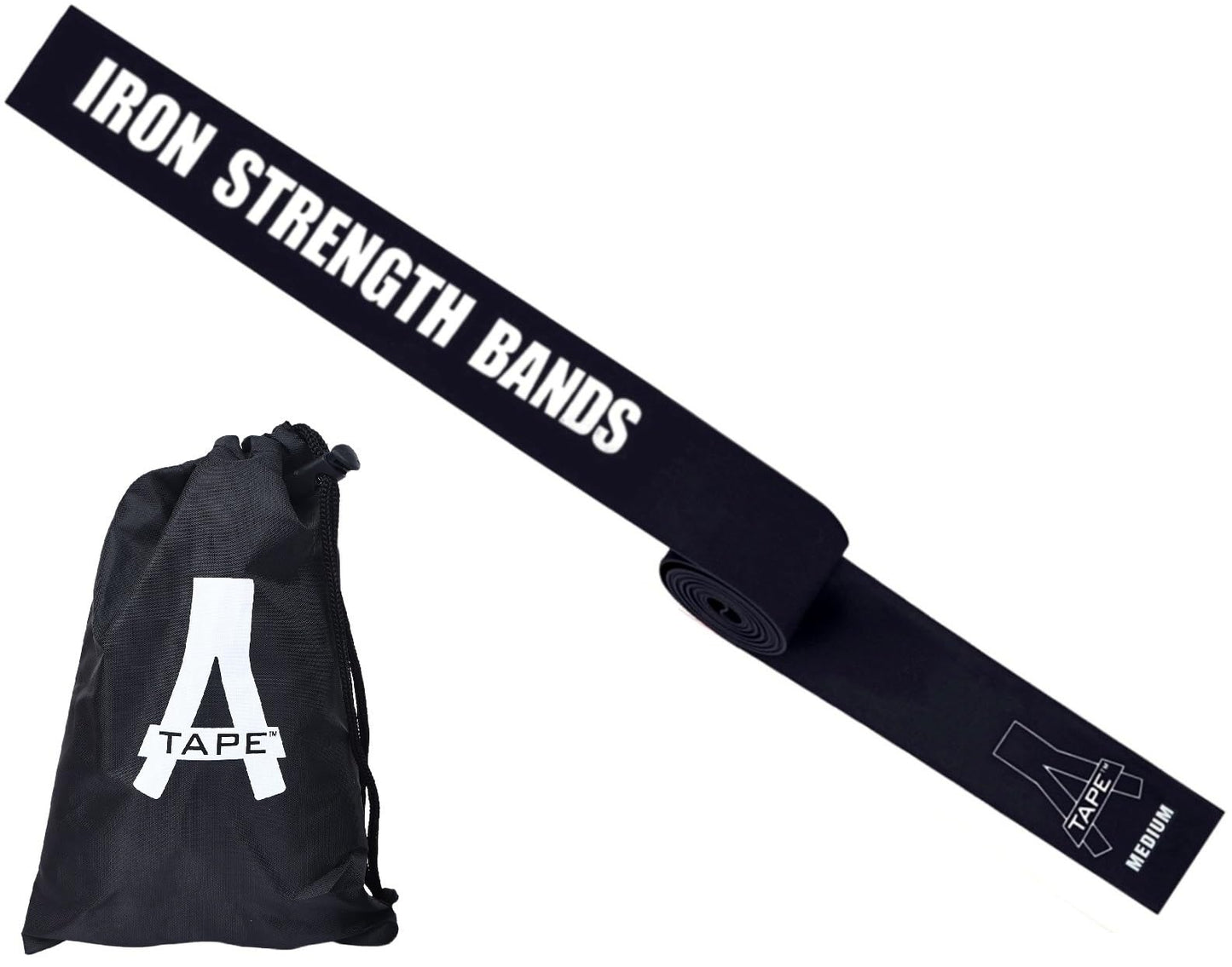 A-Tape Muscle Floss Bands (5’ Ft Long X 2” inch Width)- Compression Bands - for Improving Movement, Increasing Circulation & Reducing Soreness (Black (Medium))