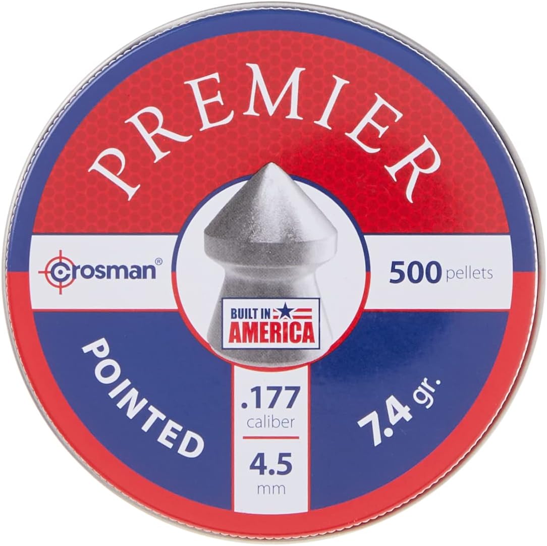 Crosman 7-P577 Pointed .177-Caliber Pellets, Lead(500-Count)