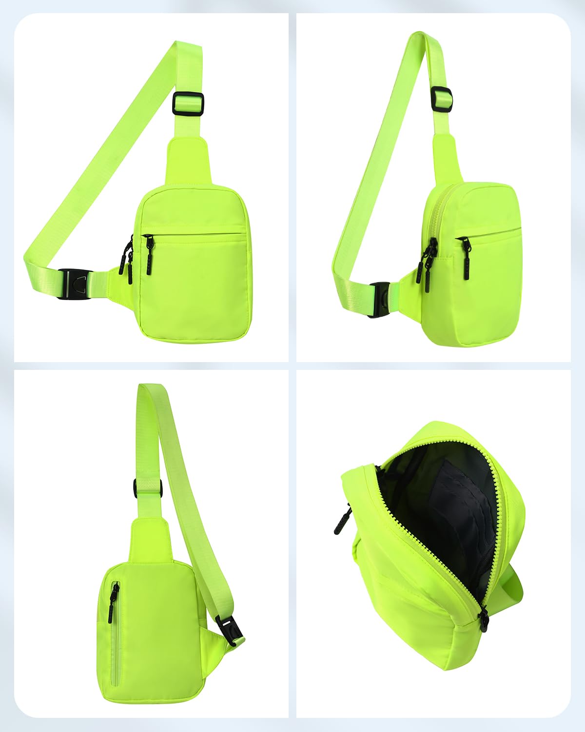 GEEAD Small Sling Bag for Women and Men Mini Crossbody Phone Chest Bag Waterproof Nylon Shoulder Bag Workout Gym Travel