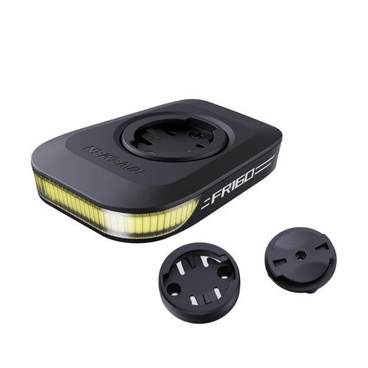 RAVEMEN FR160 Compatible with Wahoo Bike Computers and Mount, IPX6 Waterproof Auxiliary Bike Headlight with 160 Lumens Warning Flashing Mode for Road Bike Riding Safety (QTM01 Included)