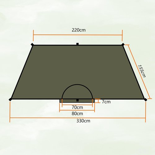 Onewind Lightweight Shelter, Solitary Shelter Cape Emergency Survival Shelter Bushcraft Poncho Tent Ultralight Minimalist Shelter for Camping Hiking Backpacking Bug Out Bag, OD Green