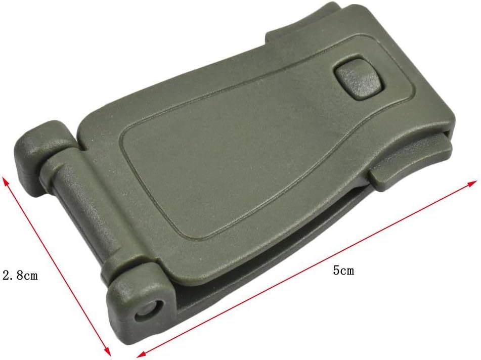 Jadedragon Multipurpose Tactical 360 Rotation D-Ring Clips/Locking Carabiner/Hydration Tube Clips/Elastic String Strap Management Tool for MOLLE Webbing Attachment Backpacks