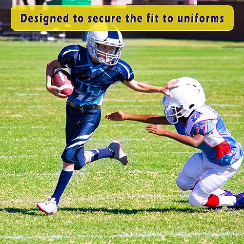 Football Belt with Stainless Steel D Rings - Black, 52 Inches for Men Women Kids
