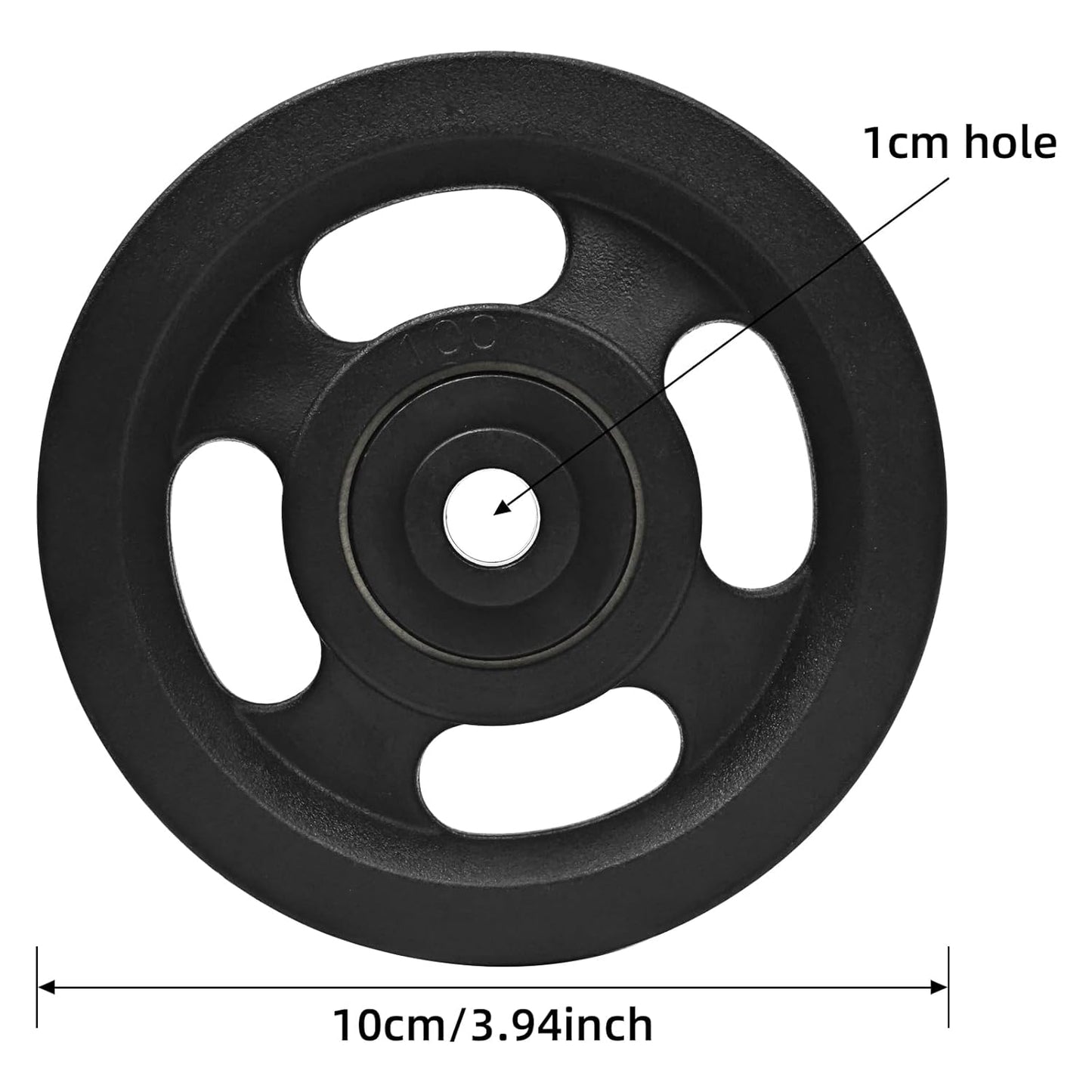 90mm(3.54inch) Universal Bearing Pulley Wheel for Cable Machine Gym Equipment Part Garage Door (2 PCS)
