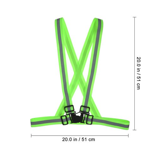 SUPVOX 2 Pcs Reflective Running Gear: Reflective Vest,High Visibility Vest Adjustable Straps for Outdoor Cycling,Walking,Construction Workers