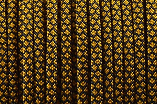 BORED? PARACORD! Brand Paracord/Parachute Cord 7-Strand, 550 Lb. Break Strength Guaranteed U.S. Made, Type III - Goldenrod Diamonds Paracord (100 feet)