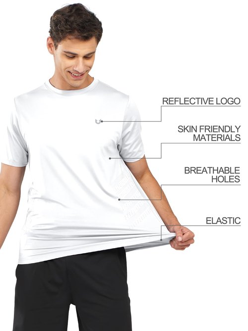 NORTHYARD Breathable 2.0™ Men's Athletic Workout T-Shirt White-L