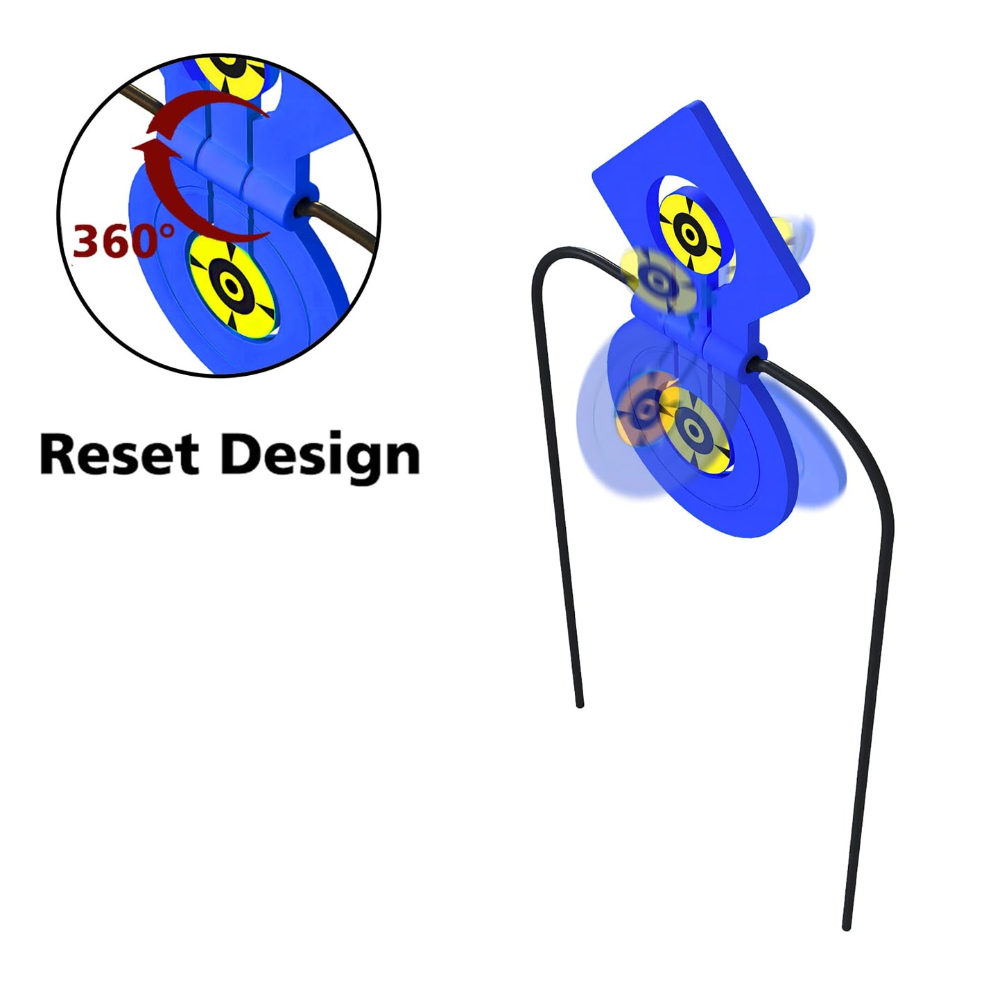 Atflbox Two in One Self-Healing Resetting Target and Double Reaction Self-Healing Resetting Target (Blue)
