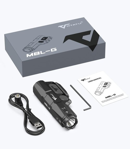 VOTATU M8L-G 3000 Lumens Light Laser Combo Compatible with Mlok/Picatinny, Strobe Function Flashlight and Green Laser Beam with Easy Touch Pad Switch, USB Magnetic Rechargeable Light for Rifle