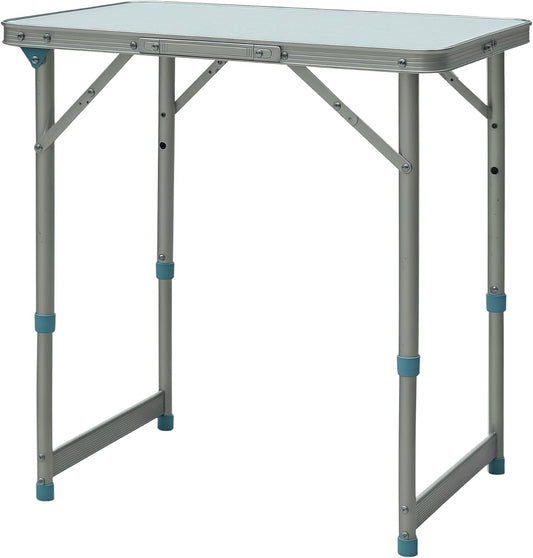 Outsunny 23" Folding Camping Table with Height Adjustability, Lightweight Portable Table with Carry Handle, Outdoor Folding Table Camping Accessories
