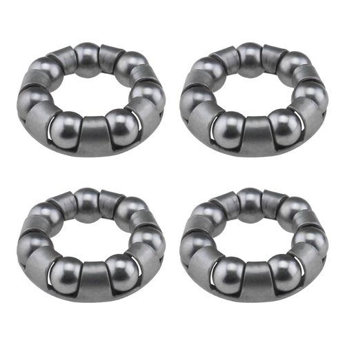 YINETTECH 4pcs Bike Ball Bearing Retainer 7 Balls Bicycle Repair Accessories Ball Bearing Cage Bicycle Ball Bearing for Bike Front Wheel Ball Bearing Bracket, 1/4'' X 7 Balls