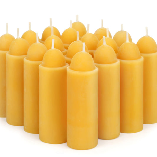 20 Packs Beeswax Lantern Candles for Emergency,12-Hour Burn Time, Natural Beeswax Candles for Outdoor, Camping, Survival, Power Outages, Compatible with Candle Lantern