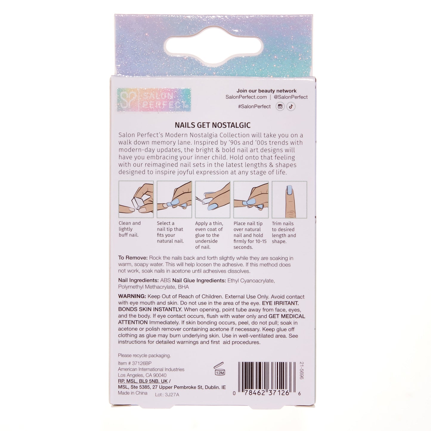 Salon Perfect 215 Matte Blue Green UFO Press-On Nails | Long Coffin Style