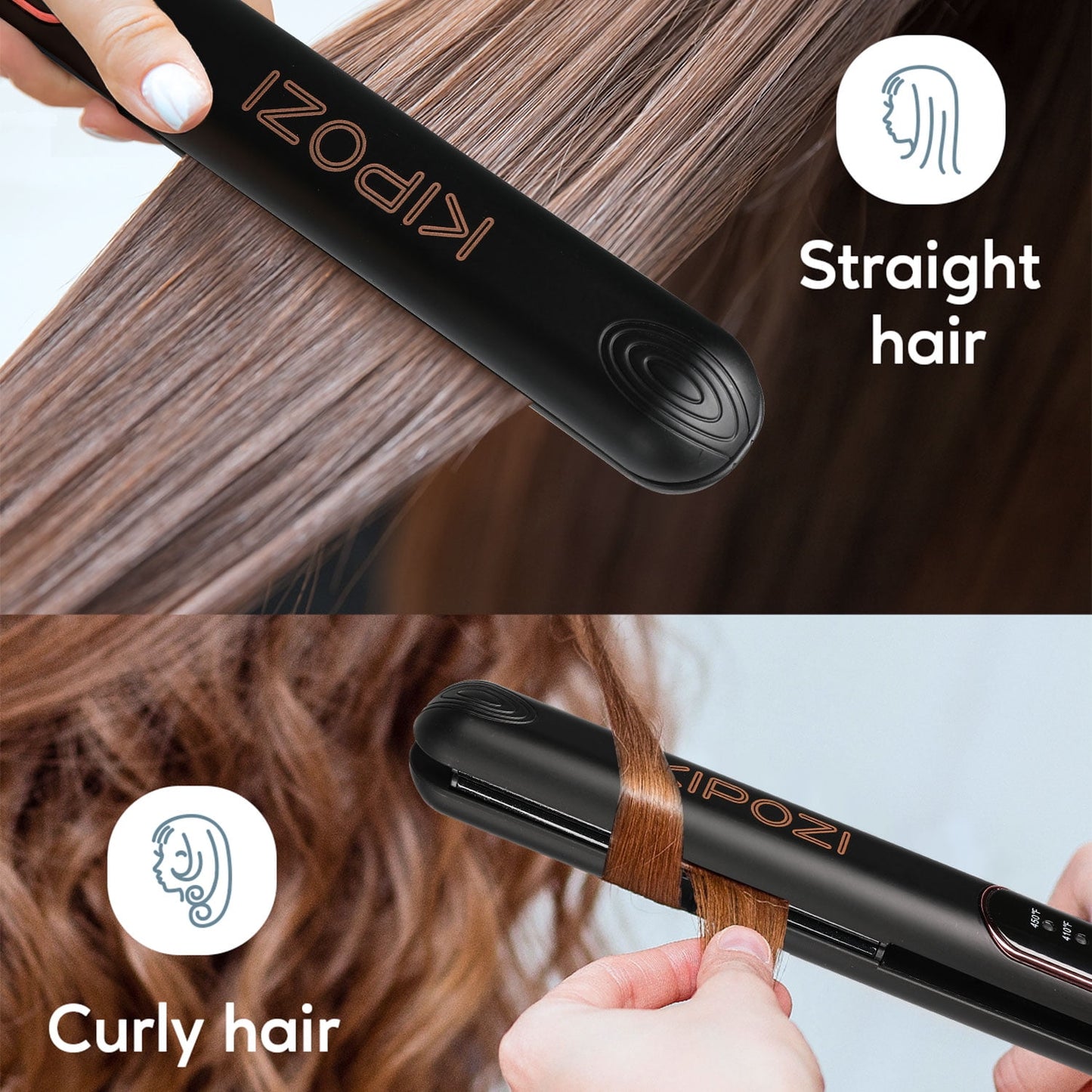 1-Inch Black Tourmaline & Ceramic Flat Iron | Ionic Hair Straightener