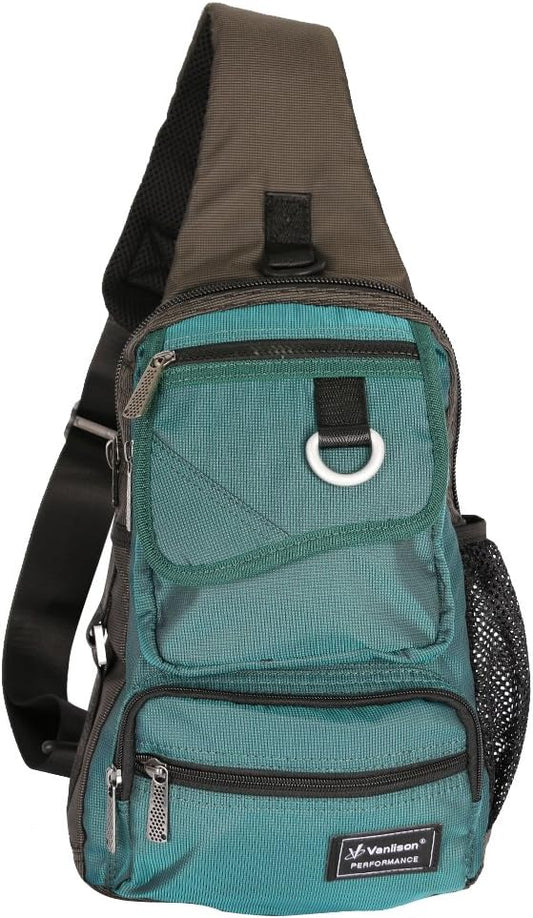 Sling Bag Chest Shoulder Backpack Crossbody Multipurpose Daypack For Men Women Black