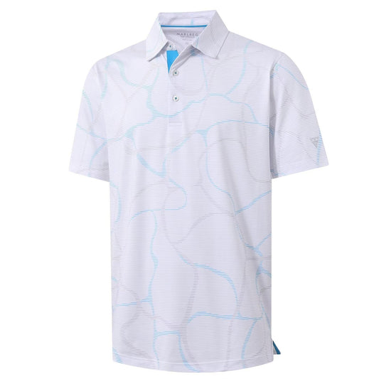 M MAELREG Polo Shirts for Men Quick Dry Fit Short Sleeve Performance Moisture Wicking Print Men’s Golf Shirts
