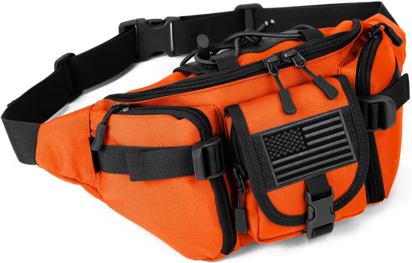 ArcEnCiel Tactical Fanny Pack for Men Waist Bag Hip Belt Outdoor Hiking Fishing Bumbag with Patch