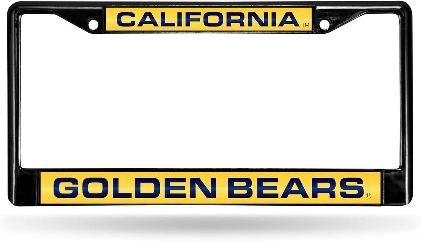 NCAA Black Laser Cut Chrome License Plate Frame for Car/Truck/SUV - 12x6" Auto Accessory