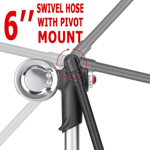 Shock Pump for Mountain, Road Bikes and Motorcycle - 300 Psi High Pressure for Front Fork and Rear Suspension Air Shocks Pump with Gauge -Portable Mini Pump with Air Bleed Button (Silver)