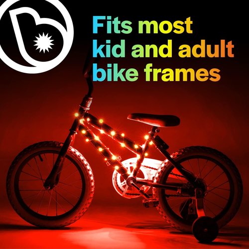 CosmicBrightz LED Bike Frame Rope Light - 6.5ft Battery-Powered String with On/Off Switch - Ultra Bright & Fun for Kids, Teens, & Adults