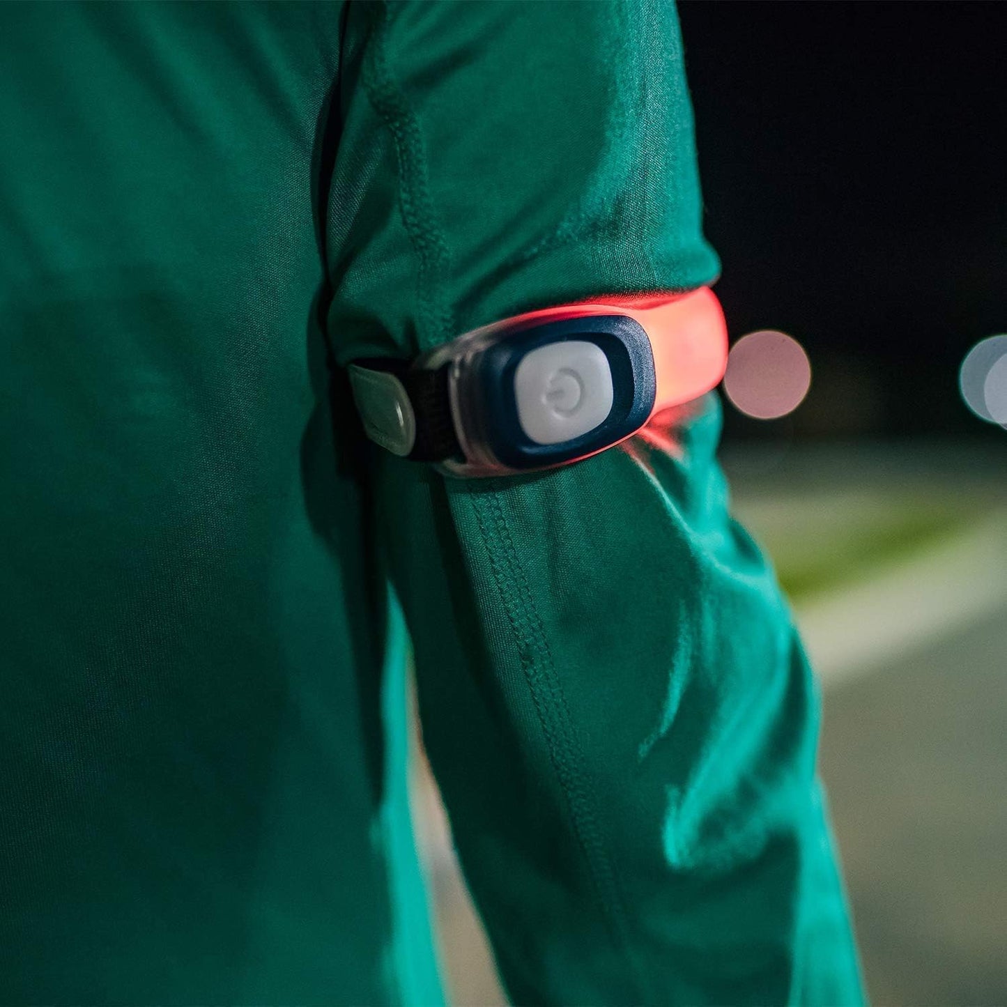 Nathan LightBender RX Armband, Safety LED Night Light for Running, Battery Powered Lights