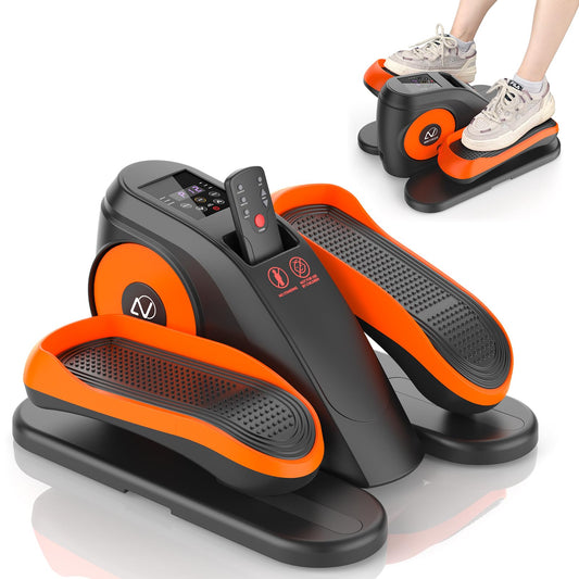 ANCHEER Under Desk Elliptical, Electric Ellipse Leg Exerciser with 12 Adjustable Resistance & Speeds, P1-P12 Modes, Quiet Seated Pedal Exerciser with Remote Control, 100% Pre-assembled for Home Office