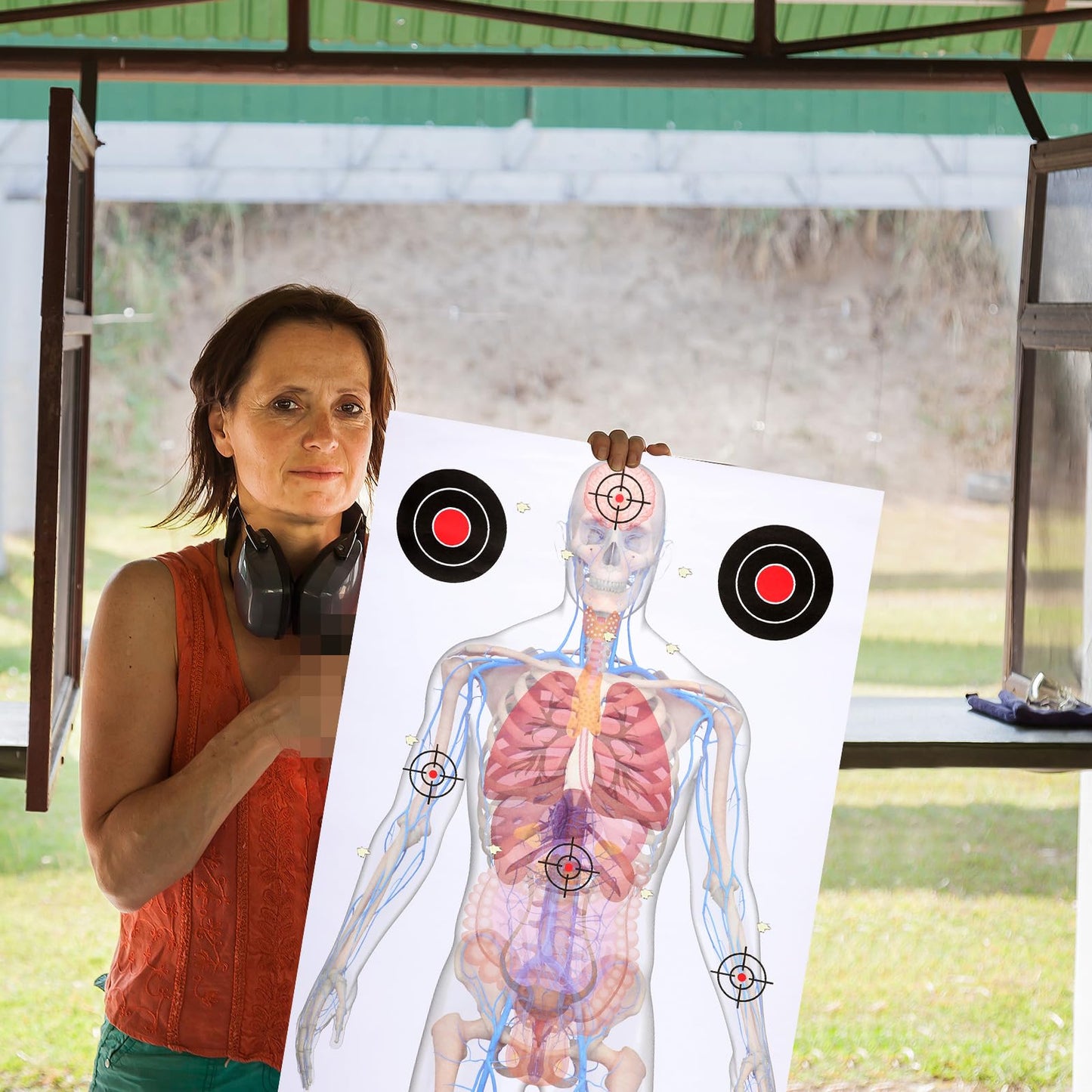 Hollowfly 50 Sheets 23 x 35 Inch Paper Shooting Targets Silhouette Medically Designed Human Gun Targets for Shooting Range Indoor Pistol Practice (Classic)