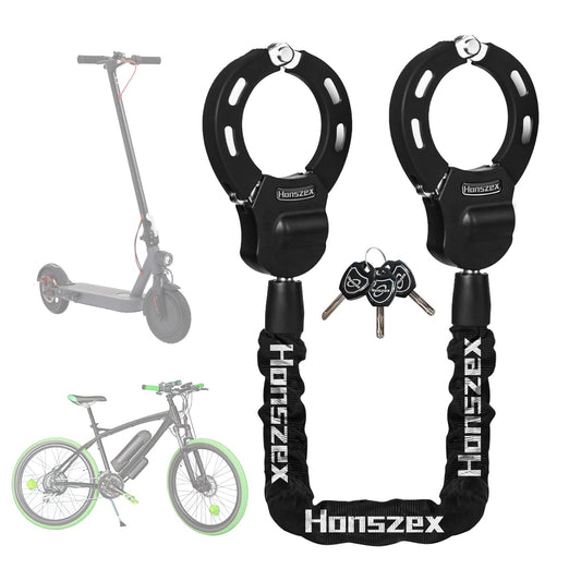 Honszex Scooter Lock, Bike Locks High Security with Key, 36.22inch Heavy Duty Bike Lock Chain, Accessories for Electric Scooter, E-Bikes