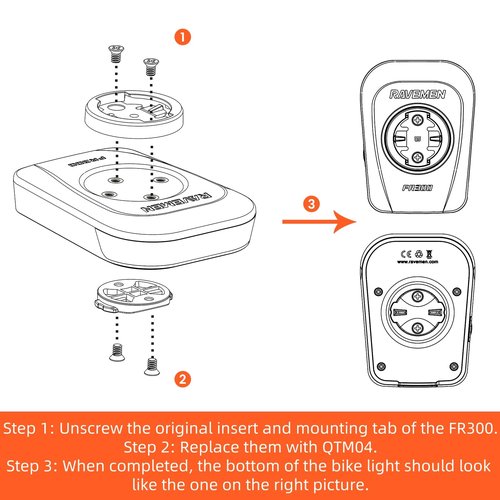 Ravemen QTM04 for FR300 to Be Comaptible with Bryton Bike Computer and Mounts