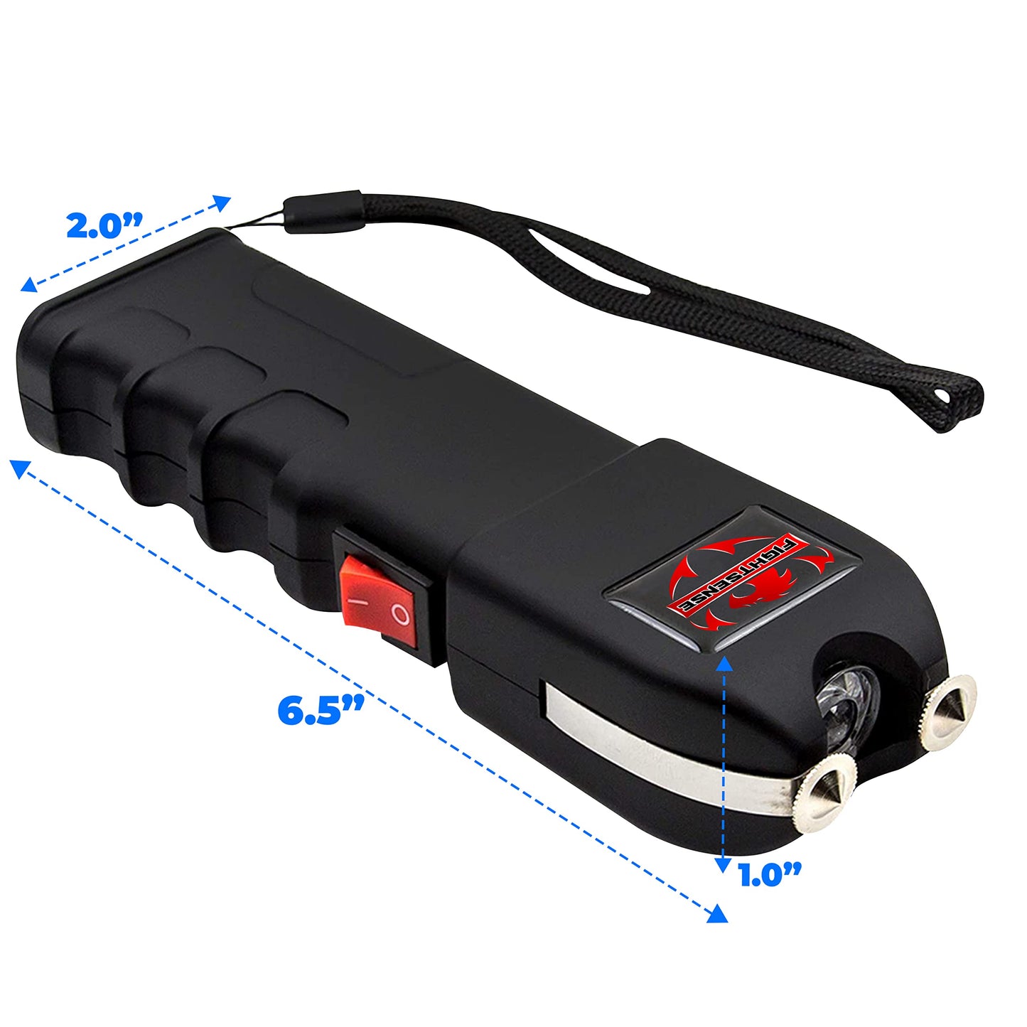 FIGHTSENSE Havey Duty Flashlight stun Gun for Women self Defense, Anti Grab (Black)