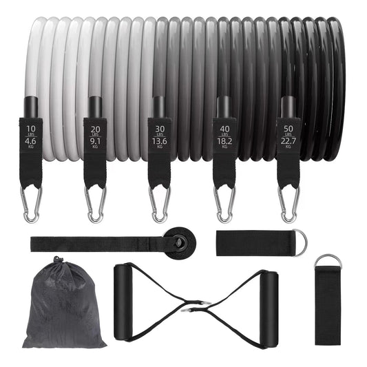 GREENTREEN Resistance Bands Set with Handles for Men and Women, Exercise Bands, Workout Bands for Strength Training Fitness Weights, Home Gym