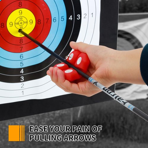 SPG Arrow Puller Archery with Metal Belt Clip, Square Shape Archery Arrow Puller Gripper Target Remover Tool for Target Practice (1 Pack RED)