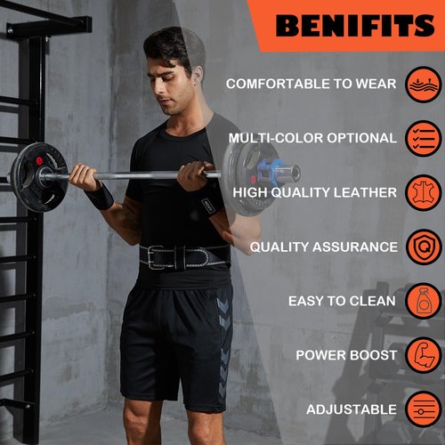 Weight Lifting Belt and Wrist Straps, Weightlifting Belt for Women with 4 inch Padded Lumbar Support Belt for Weightlifting, Deadlift, Strength Training, Powerlifting & Squats Exercise(A-Black/XS)
