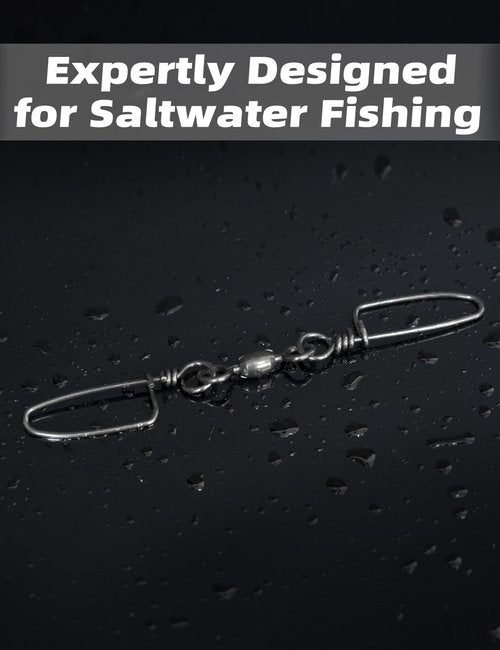 BLUEWING 10pcs Double Fishing Snap Swivels 200 LB Stainless Steel Coastlock High Strength Tackle Connector for Saltwater