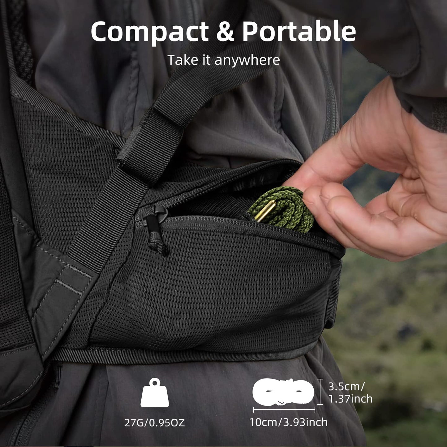 EZshoot Cleaning Rope for 9mm & .38 Cal/.357 Cal/.380 Caliber