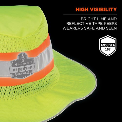 Ergodyne Chill Its 8935CT Cooling Ranger Sun Hat, PVA Cooling Relief, High Visibility, Reflective