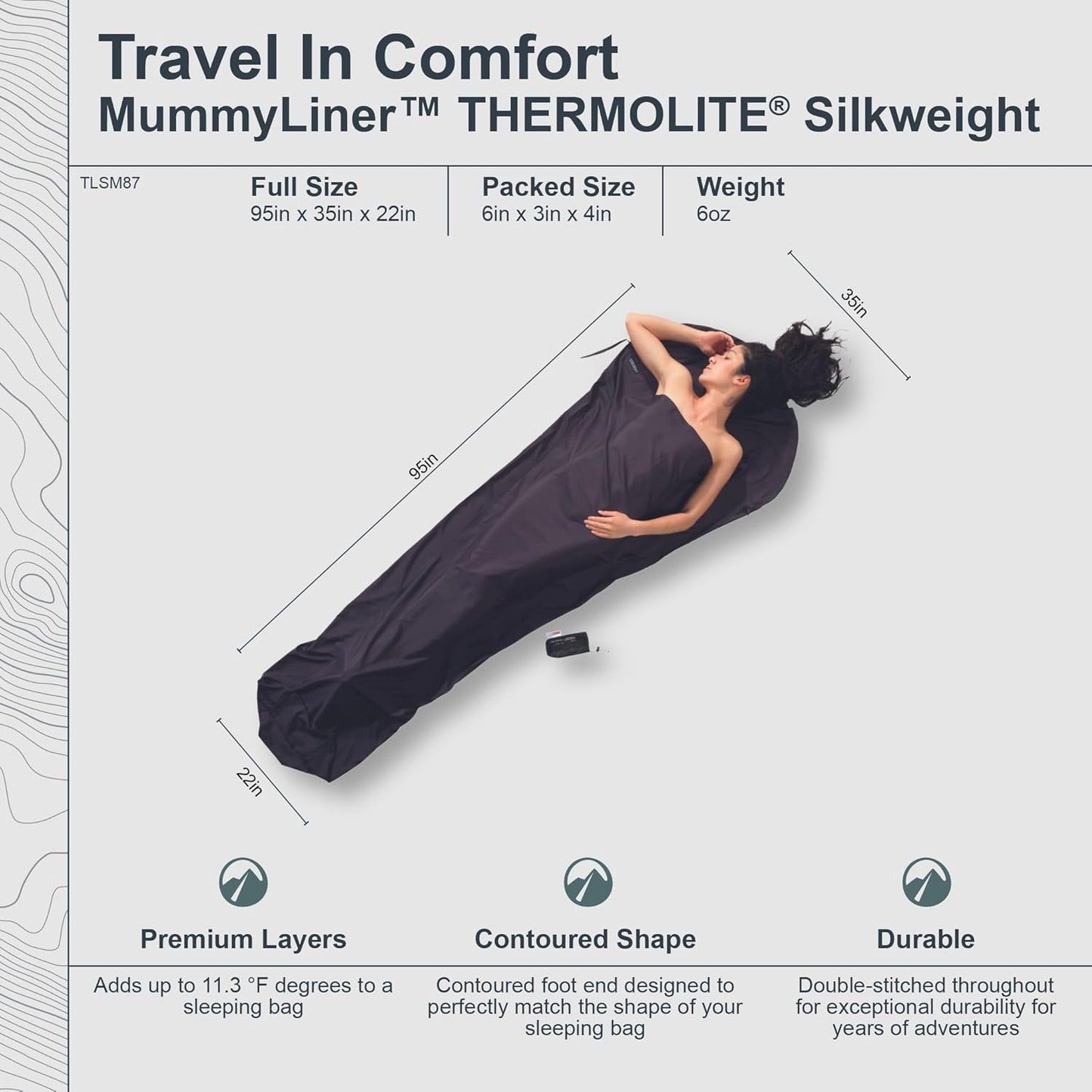 COCOON - Premium - MummyLiner - Radiator Thermolite - Lava - Regular